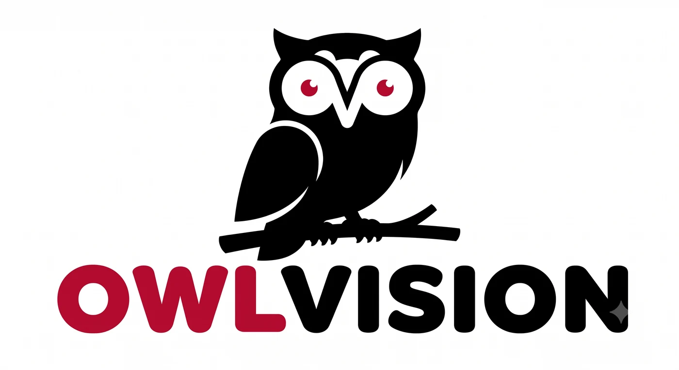 Logo OwlVision, optyka i technologia